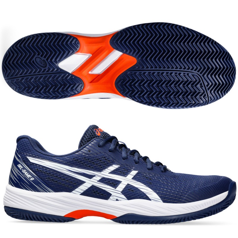 Asics Gel Game 9 Clay oc blue expanse white 2024 padelskor Asics Gel Game 9 Clay oc blue expanse white 2024 padelskor