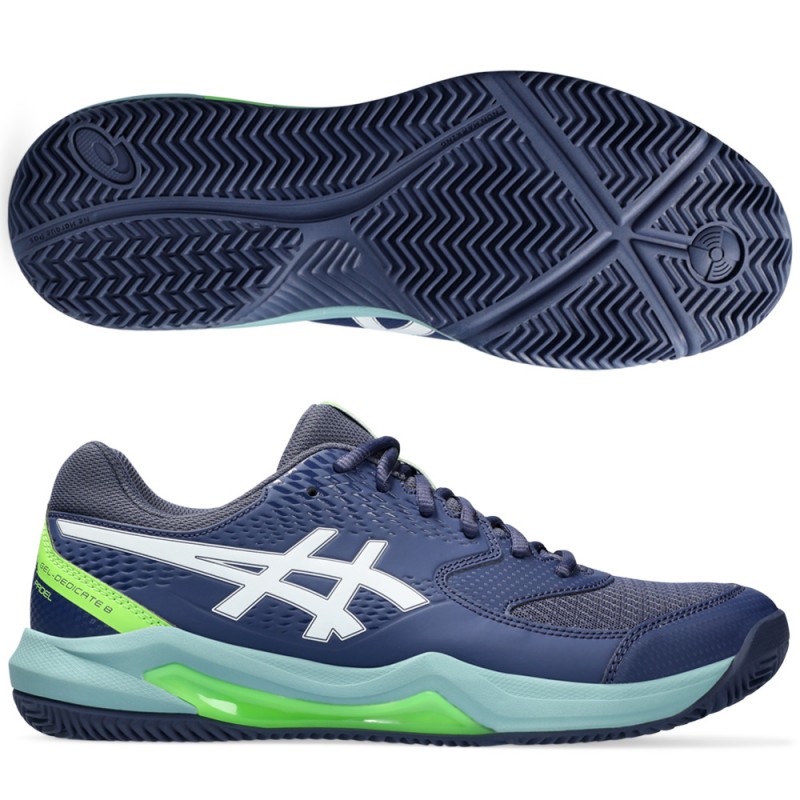 Asics Gel Dedicate 8 Padel thunder blue white 2024 padelskor