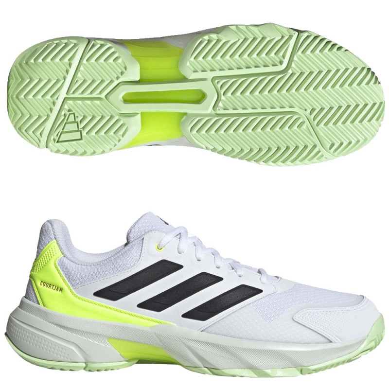 Adidas Courtjam Control M yellow white 2024 padelskor Adidas Courtjam Control M yellow white 2024 padelskor