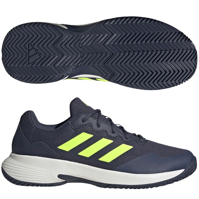 Adidas Gamecourt 2 M shadow navy lemon white 2024 padelskor Adidas Gamecourt 2 M shadow navy lemon white 2024 padelskor
