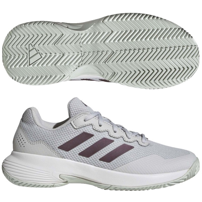 Adidas Gamecourt 2 W grey aurora white 2024 padelskor Adidas Gamecourt 2 W grey aurora white 2024 padelskor