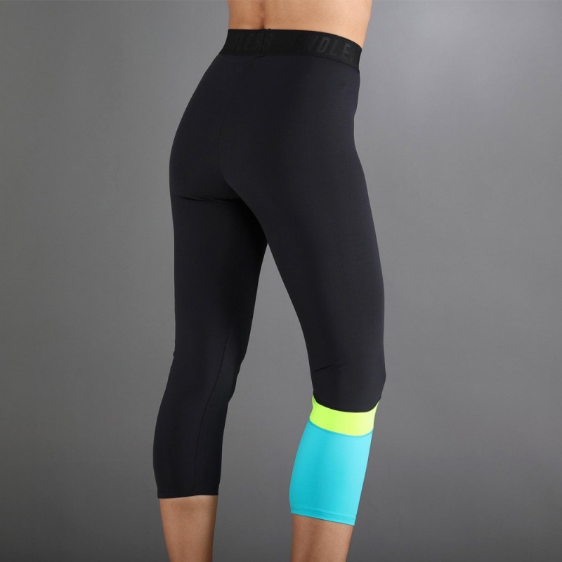 Endless Line Pocket 7/8 svart blått tights Endless Line Pocket 7/8 svart blått tights