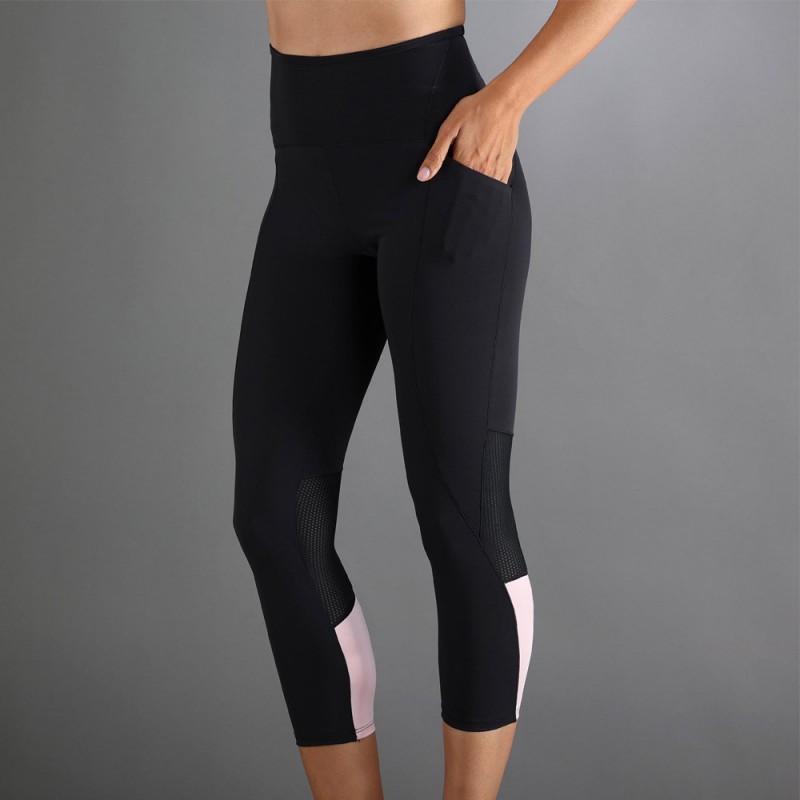 Endless Indy 7/8 svart ros Tights Endless Indy 7/8 svart ros Tights