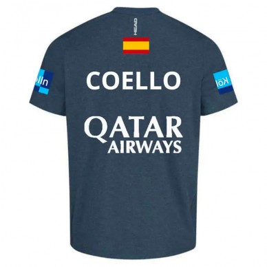 Head Arturo Coello marinblått t-shirt
