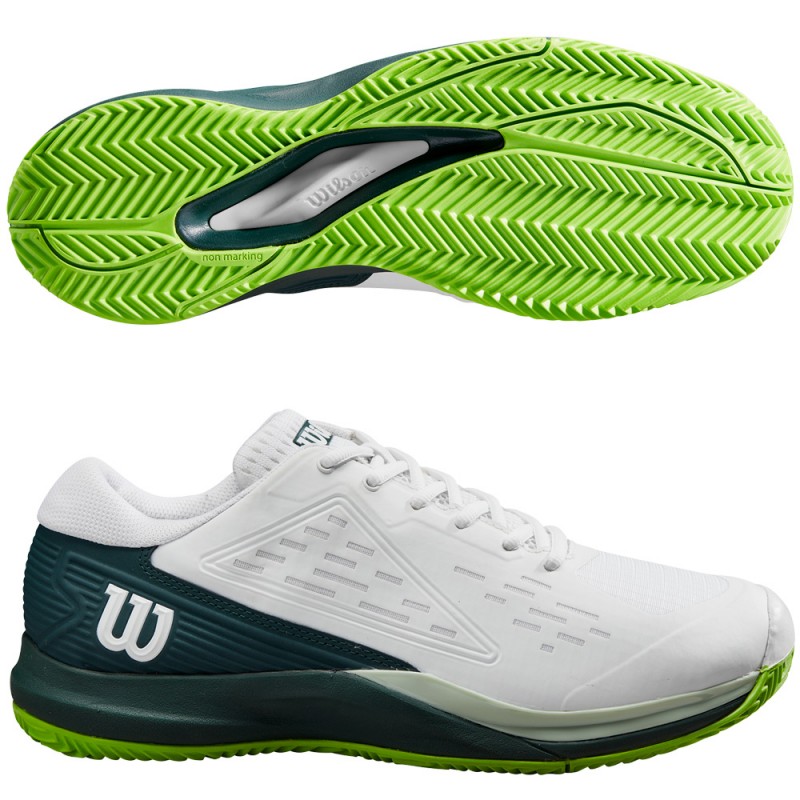 Wilson Rush Pro Ace Clay white ponderosa green 2024 padelskor