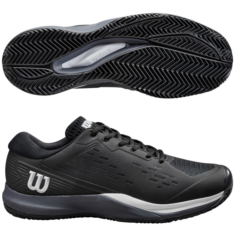 Wilson Rush Pro Ace Clay black ombre blue 2024 padelskor Wilson Rush Pro Ace Clay black ombre blue 2024 padelskor