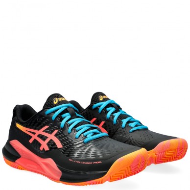 Asics Gel Challenger 14 Padel black blazing coral 2024 padelskor