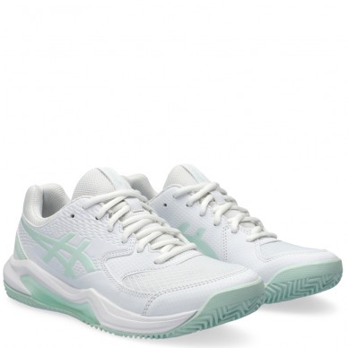 Asics Gel Dedicate 8 Clay white pale blue 2024 padelskor