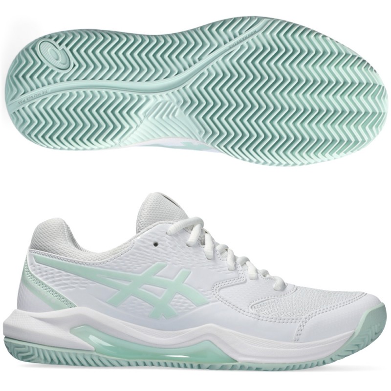 Asics Gel Dedicate 8 Clay white pale blue 2024 padelskor