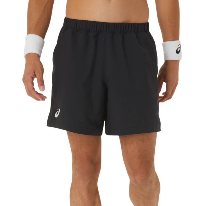 Asics Men Court 7In svart short Asics Men Court 7In svart short
