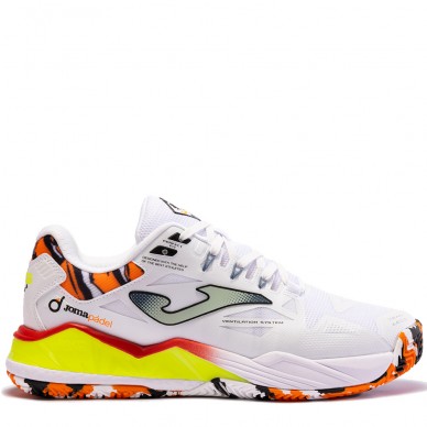 Joma Spin Men 2402 white yellow 2024 padelskor