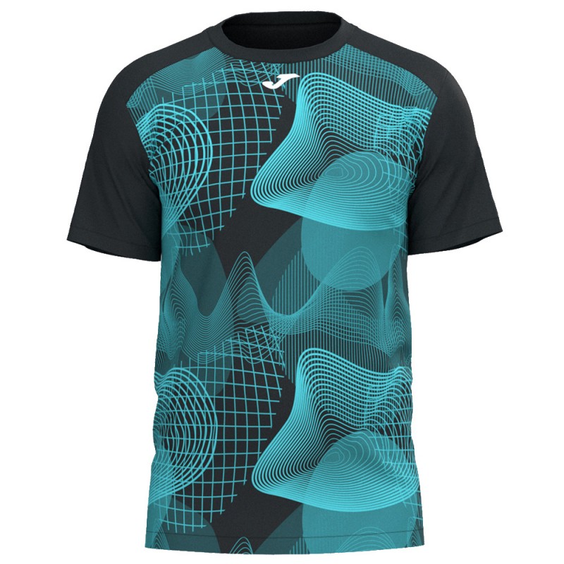 Joma Challenge svart turkos t-shirt Joma Challenge svart turkos t-shirt