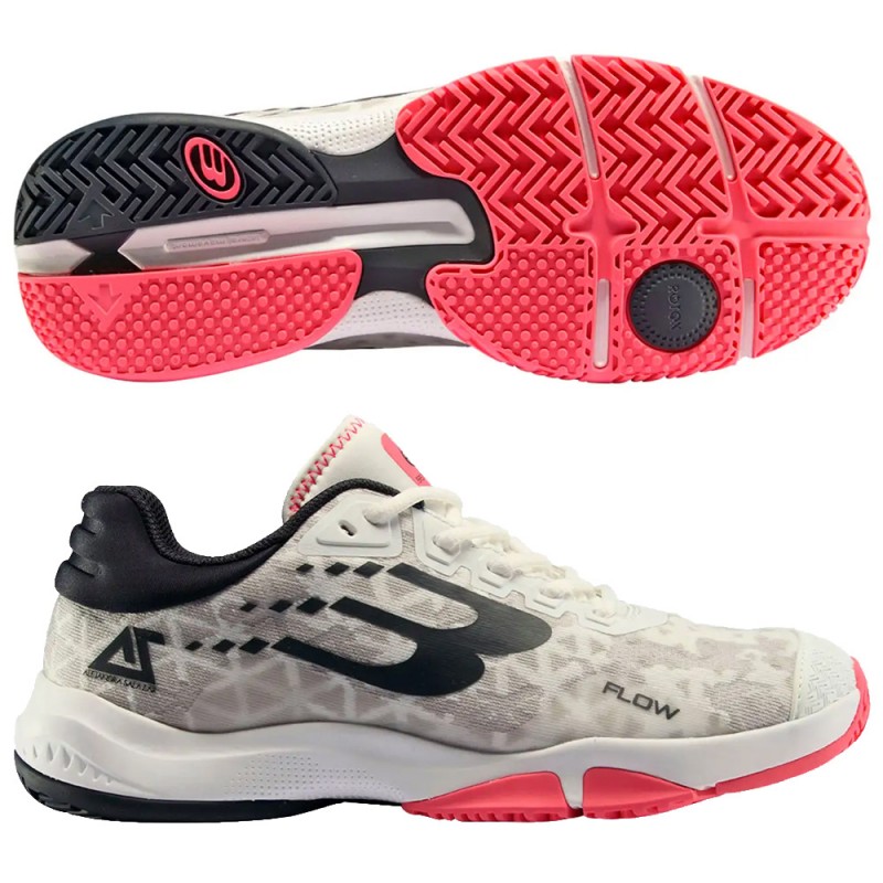Bullpadel Flow 24V white carbon 2024 padelskor Bullpadel Flow 24V white carbon 2024 padelskor