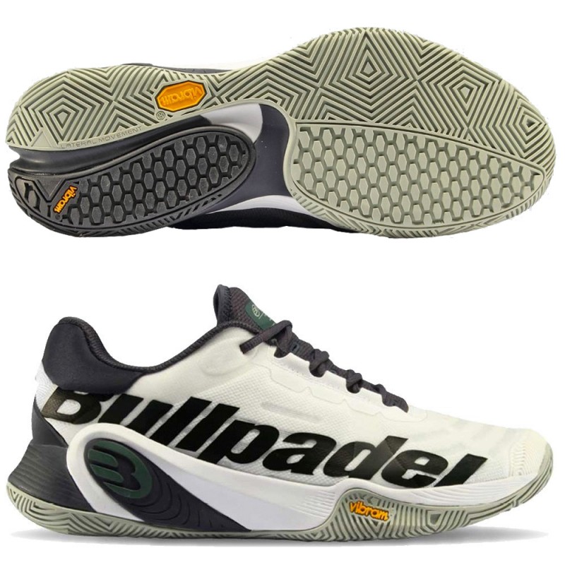Bullpadel Vertex Vibram 24V white green 2024 padelskor Bullpadel Vertex Vibram 24V white green 2024 padelskor