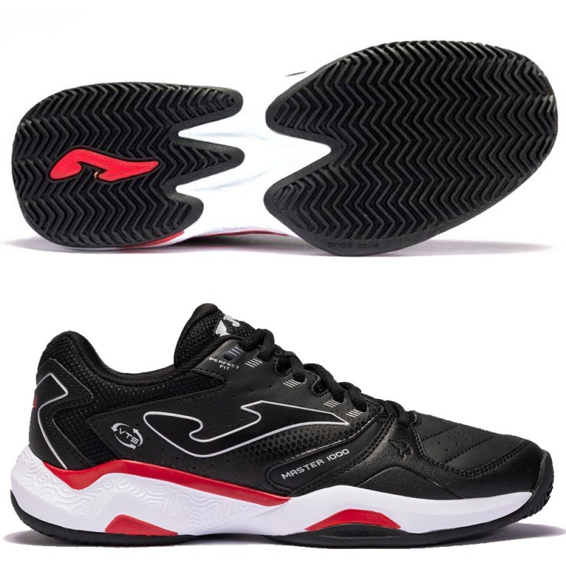 Joma Master 1000 Men 2401 black red 2024 padelskor Joma Master 1000 Men 2401 black red 2024 padelskor