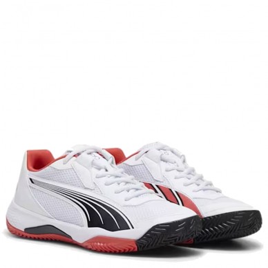 Puma NOVA Court white black active red 2024 padelskor