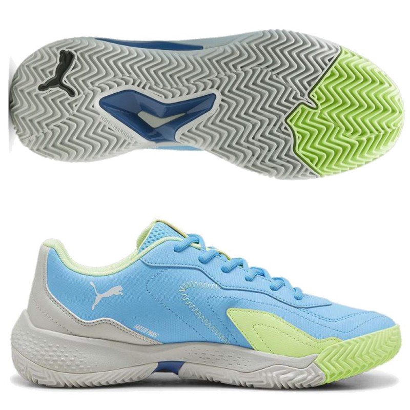 Puma NOVA Smash luminous blue white glacial gray 2024 padelskor