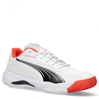 Puma NOVA Smash white black active red 2024 padelskor