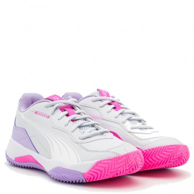 Puma NOVA Smash Wn's silver mist white vivid violet 2024 padelskor