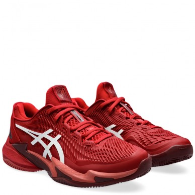 Asics Court FF 3 Novak Clay cranberry white 2024 padelskor