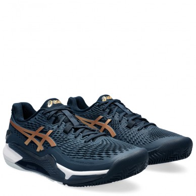 Asics Gel Resolution 9 Clay french blue pure gold 2024 Padelskor