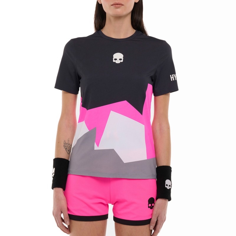 Hydrogen Mountains Tech blå rosa t-shirt