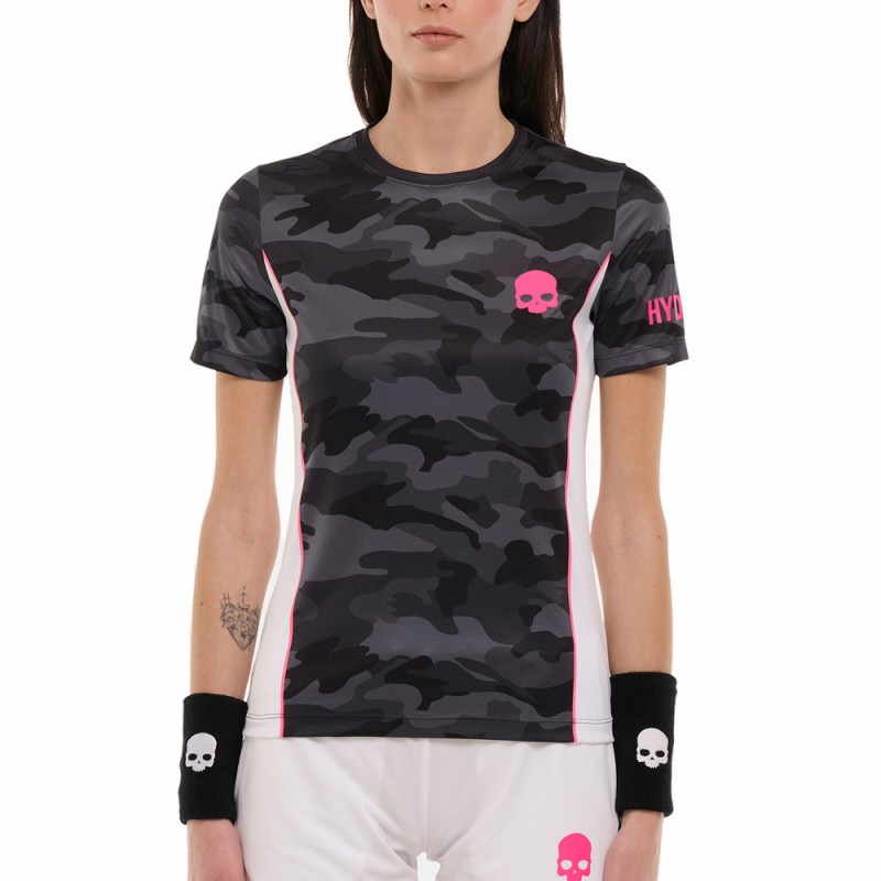 Hydrogen Camo Tech antracit kamouflage rosa t-shirt