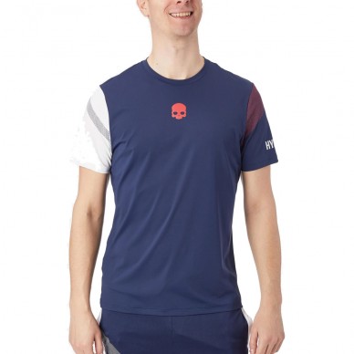 Hydrogen Sport Stripes Tech marinblå t-shirt