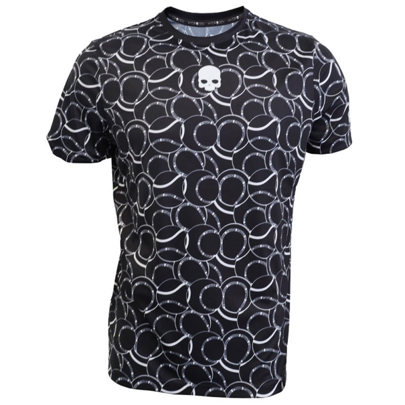 Hydrogen Allover Tennis Tech svart t-shirt