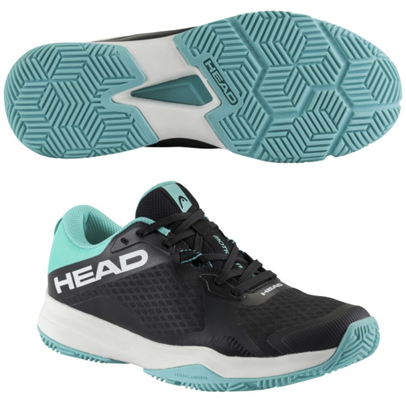 Head Motion Team black teal 2024 padelskor Head Motion Team black teal 2024 padelskor