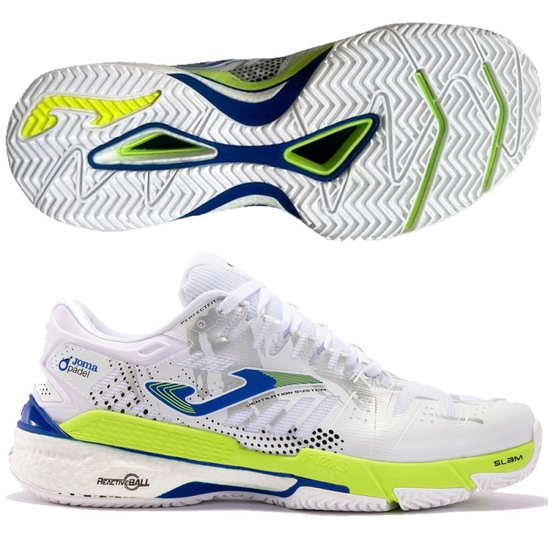 Joma Slam Men 2402 white yellow 2024 padelskor