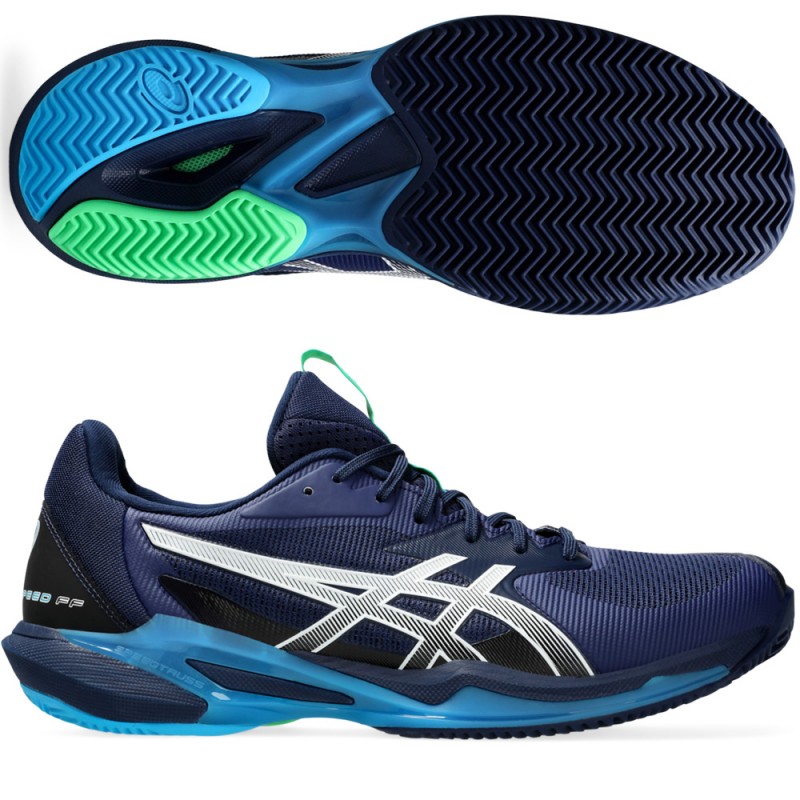 Asics Solution Speed FF 3 Clay blue expanse white 2024 padelskor Asics Solution Speed FF 3 Clay blue expanse white 2024 padelskor
