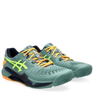 Asics Gel Resolution 9 Padel celadon safety yellow 2024 padelskor