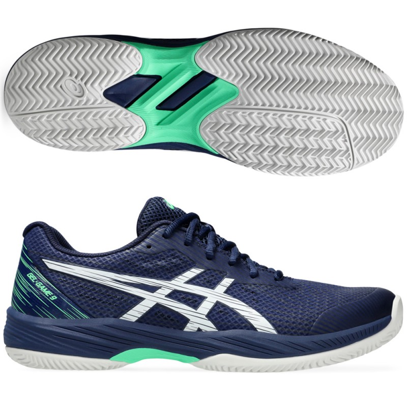 Asics Gel Game 9 Clay blue expanse white 2024 padelskor Asics Gel Game 9 Clay blue expanse white 2024 padelskor