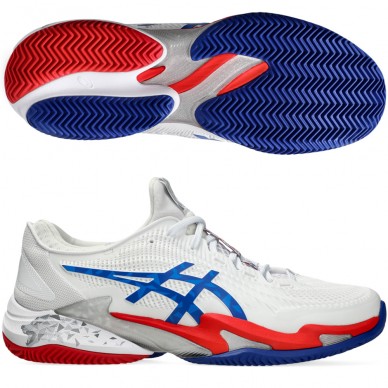 Asics Court FF 3 Novak Clay white blue 2024 padelskor