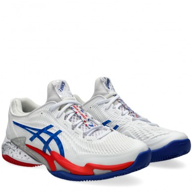 Asics Court FF 3 Novak Clay white blue 2024 padelskor