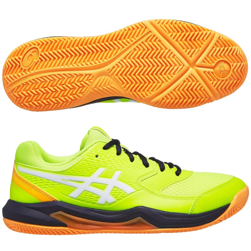 Asics Gel Dedicate 8 Padel safety yellow white 2024 padelskor Asics Gel Dedicate 8 Padel safety yellow white 2024 padelskor