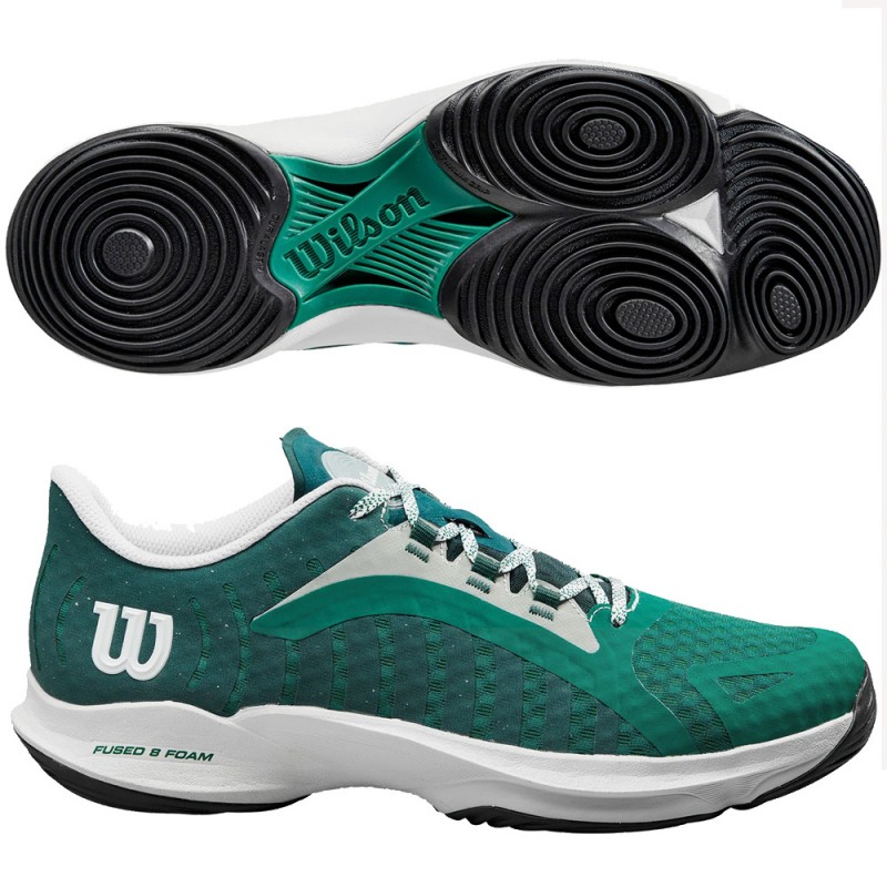 Wilson Hurakn Pro evergreen white 2024 padelskor Wilson Hurakn Pro evergreen white 2024 padelskor
