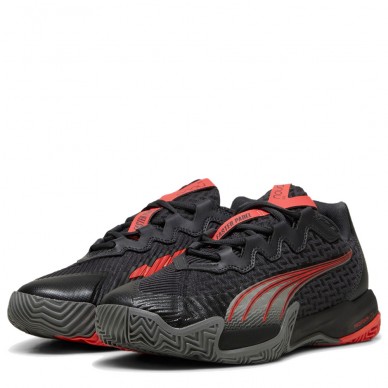 Puma Nova Elite grå active red 2024 padelskor