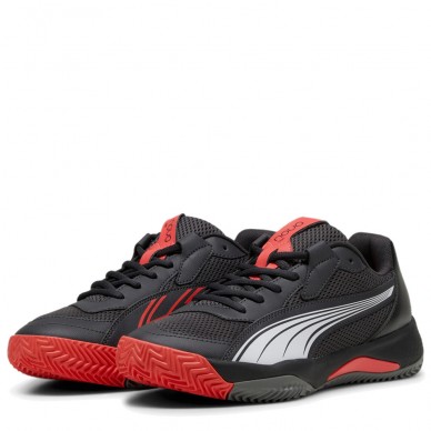 Puma Nova Court grå aktiva röd 2024 padelskor