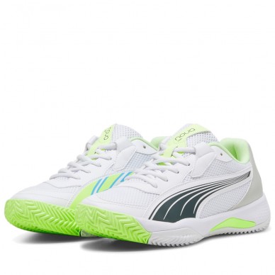 Puma Nova Court vit lysande blå 2024 padelskor