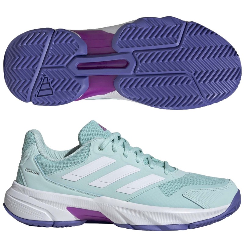 Adidas Courtjam Control W semi flash aqua 2024 padelskor Adidas Courtjam Control W semi flash aqua 2024 padelskor