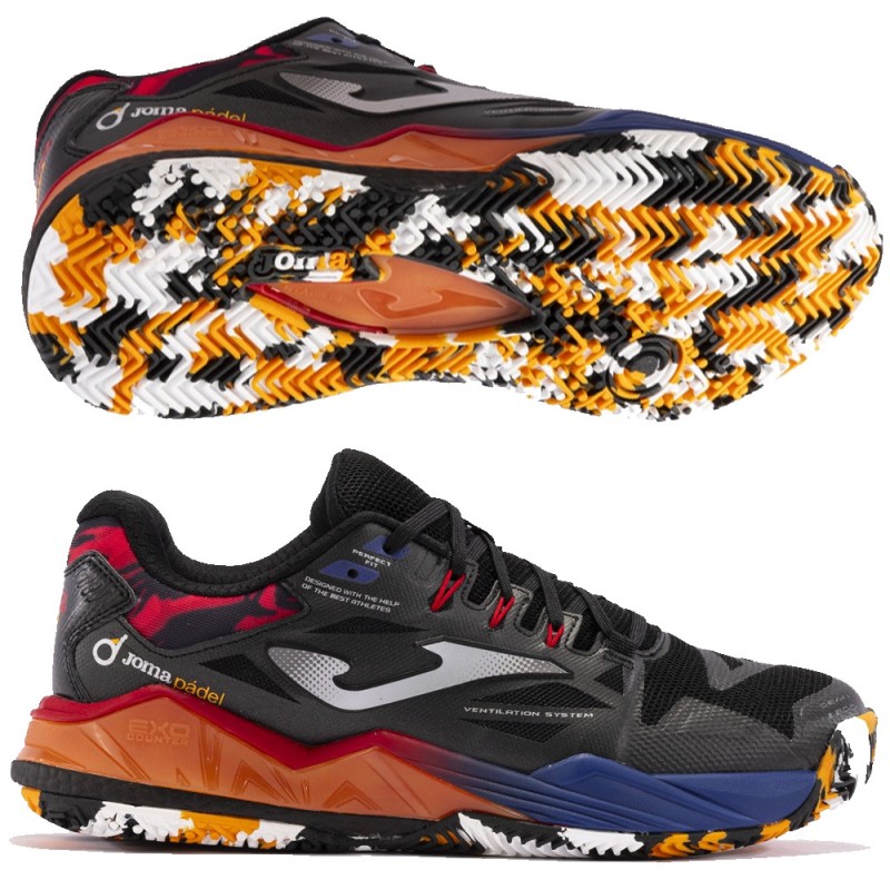 Joma Spin Men 2401 black 2024 padelskor Joma Spin Men 2401 black 2024 padelskor