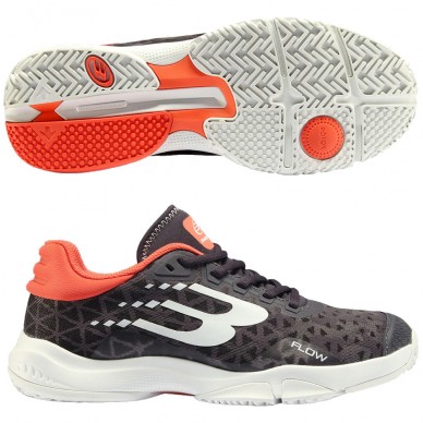 Bullpadel Flow 24I dark grey orange 2024 padelskor