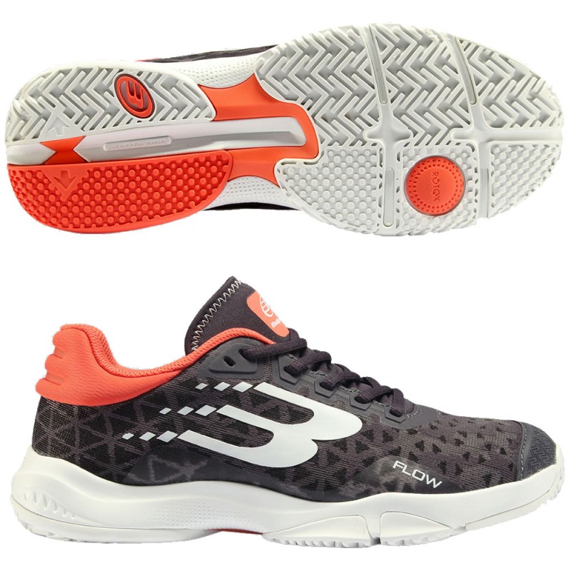Bullpadel Flow 24I dark grey orange 2024 padelskor