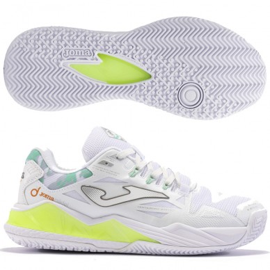 Joma Spin Lady 2402 white green 2024 padelskor