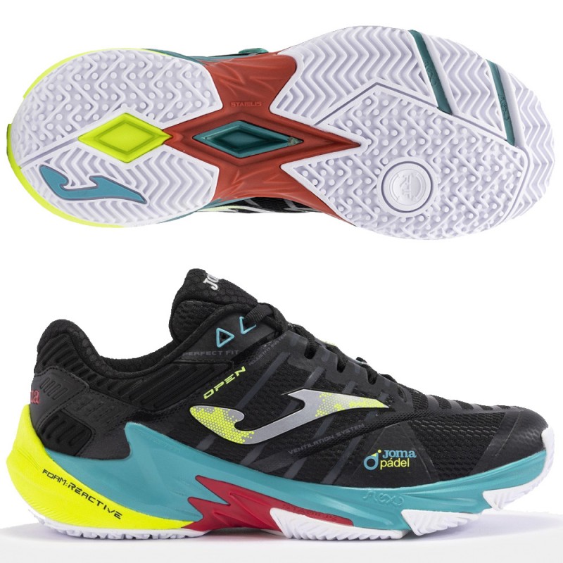 Joma Open Men 2401 black 2024 padelskor Joma Open Men 2401 black 2024 padelskor