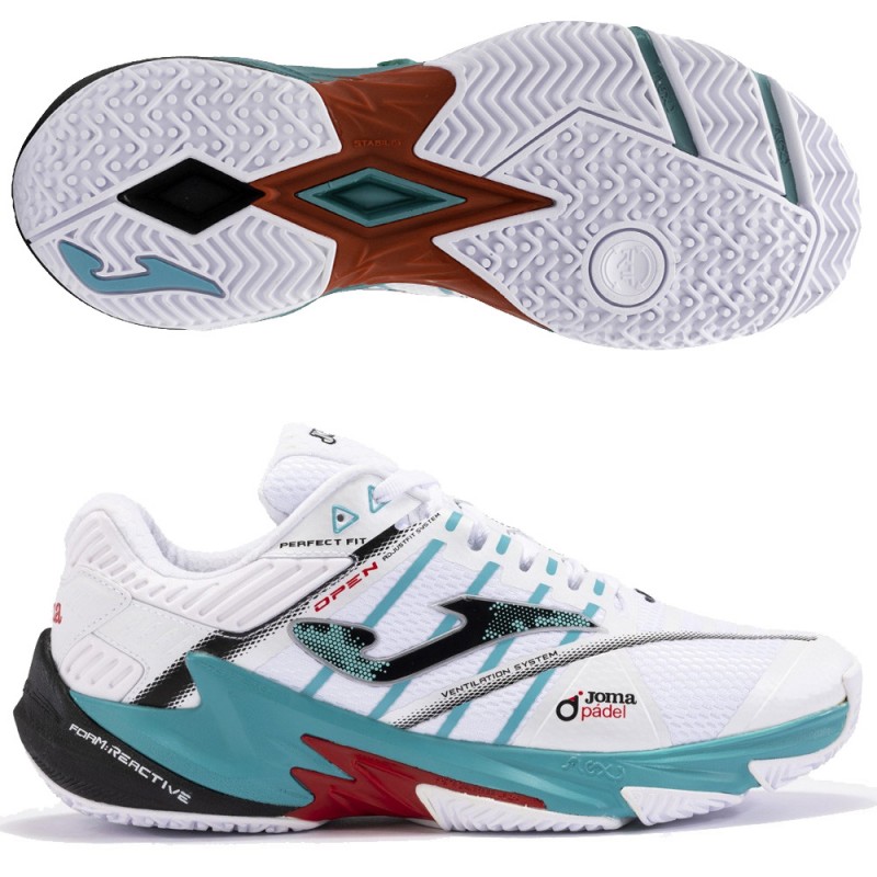 Joma Open Men 2402 white 2024 padelskor Joma Open Men 2402 white 2024 padelskor