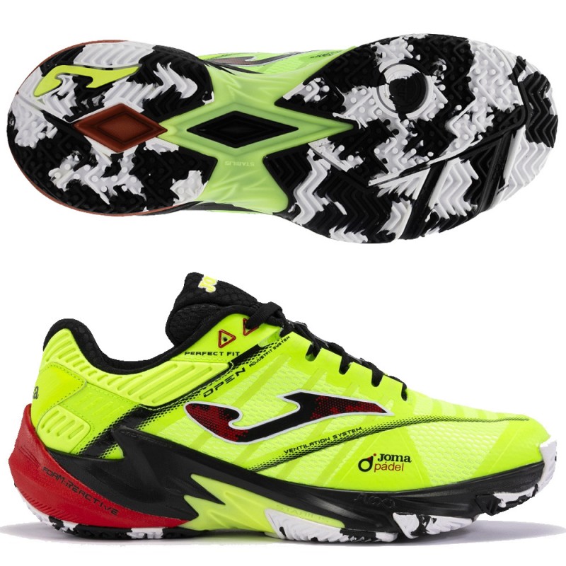 Joma Open Men 2411 yellow fluorine 2024 padelsko Joma Open Men 2411 yellow fluorine 2024 padelsko