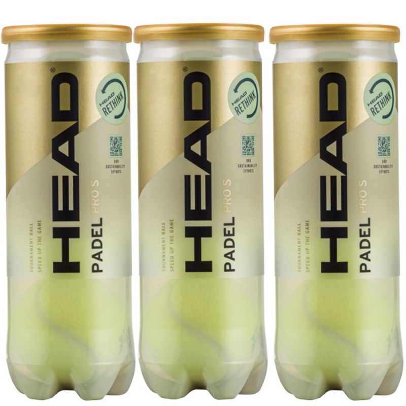 Pack 3 burkar Balls Head Padel Pro S Pack 3 burkar Balls Head Padel Pro S